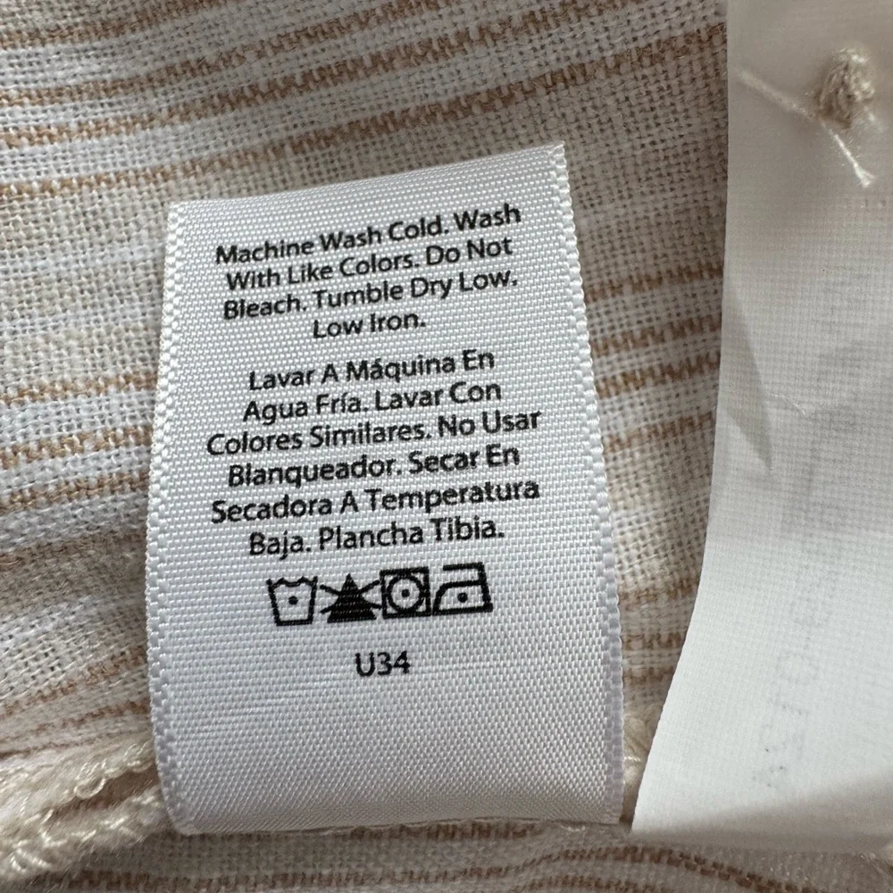 Tie Front Cap Sleeve Linen Top XXXL (22) NWT - Picture 10 of 13